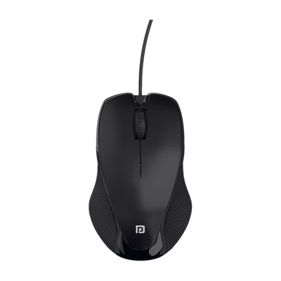 Portronics Toad 101 Wired Ambidextrous Optical Mouse 1200 DPI, 1.25M Cable Length, 30-Lakh Clicks Life(USB 2.0, Black)