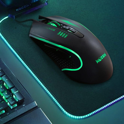 KOZEN GX59 Wired Optical Gaming Mouse|1600-7200DPI|Ergonomic Design|7 Keys|4 LED|Black Wired Ambidextrous Optical  Gaming Mouse(USB 2.0, Black)