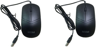 iVoomi BOLD (Pack of Two) USB Wired Ambidextrous Optical Mouse(USB 2.0, Black)
