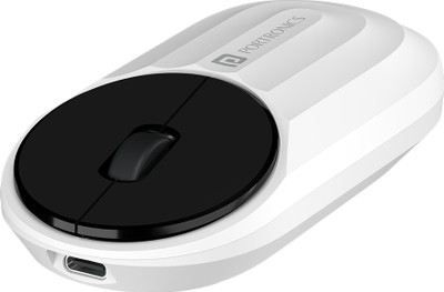 Portronics Toad 6 Rechargeable Bluetooth Mouse with 2.4 GHz Receiver & Silent Clicking Wireless Ambidextrous Optical Mouse  with Bluetooth(2.4GHz Wireless, Bluetooth, White)
