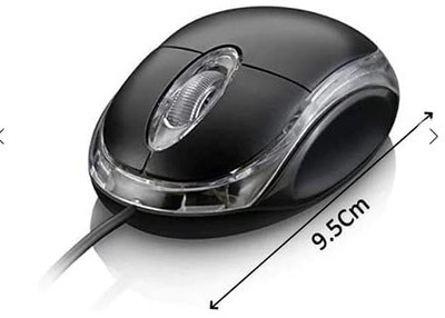 SOJUBA Mouse Wired USB Optical Mouse with LED Light for Laptop and Computer Wired Optical  Gaming Mouse(USB 2.0, Black)