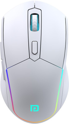 Portronics Toad One Bluetooth Wireless Mouse with 6 Buttons, RGB Lights, Rechargeable Wireless Ambidextrous Optical Mouse  with Bluetooth(2.4GHz Wireless, Bluetooth, White)