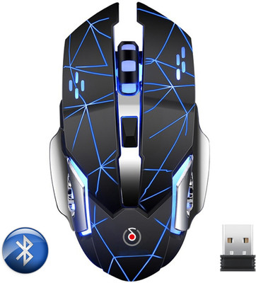 Offbeat Ripjaw Bluetooth 5.1 + 2.4 Ghz Wireless Gaming 7D Buttons Mouse, 3 DPI Modes Wireless Laser  Gaming Mouse  with Bluetooth(Bluetooth, 2.4GHz Wireless, Black)