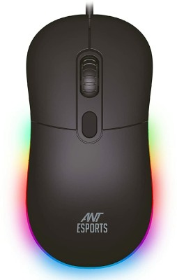 Ant Esports GM40 /RGB LED, Lightweight (115 gms) ,Ergonomic Design, Upto 2400 DPI Wired Optical  Gaming Mouse(USB 3.0, Black)