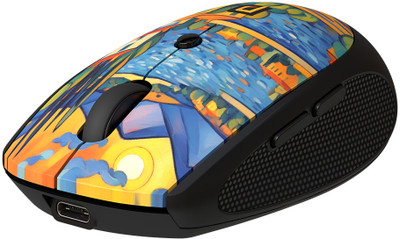 Portronics Toad III Plus Wireless, Bluetooth + 2.4 GHz, Rechargeable, 6 Buttons, Wireless Ambidextrous Optical Mouse  with Bluetooth(2.4GHz Wireless, Bluetooth, Black)