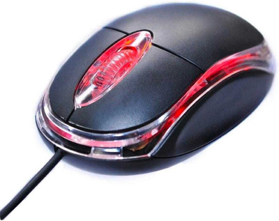NPAV 8096 Wired Ambidextrous Optical Mouse(USB 2.0, Black)