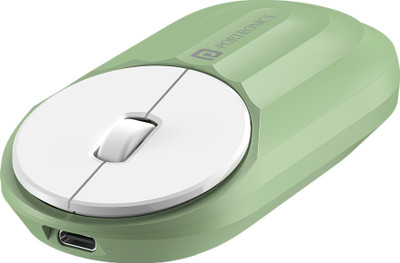 Portronics Toad 6 Rechargeable Bluetooth Mouse with 2.4 GHz Receiver & Silent Clicking Wireless Ambidextrous Optical Mouse  with Bluetooth(2.4GHz Wireless, Bluetooth, Green)
