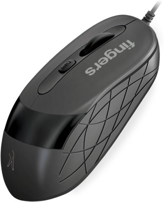 FINGERS SuperHit Wired Optical Mouse(USB 2.0, Graphite Grey)