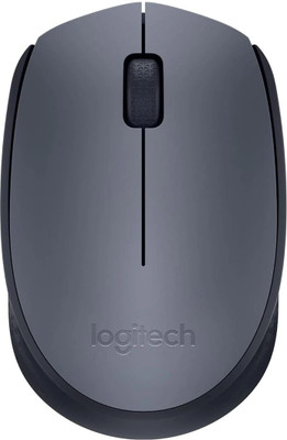 Logitech M170 Wireless Mouse Wireless Ambidextrous Touch Mouse(USB 2.0, Black)
