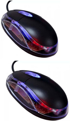 TERABYTE TB-36bp Pack of Two Wired Ambidextrous Optical Mouse(USB 2.0, Multicolor)