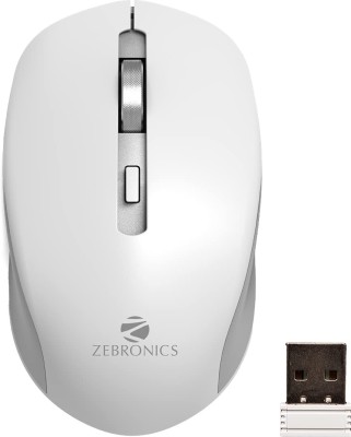 ZEB Jaguar Mouse, 2.4GHz with USB Nano Receiver 4 Buttons Wireless Optical Mouse(USB 2.0, White)