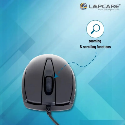 LAPCARE OPTICAL MOUSE L-70 PLUS Wired Right Handed Optical  Gaming Mouse(USB 2.0, Black)
