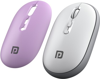 Portronics Toad II Wireless Optical Mouse(2.4GHz Wireless, Bluetooth, White, Purple)