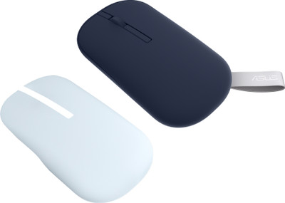 ASUS Marshmallow MD100 /Adj. DPI,2 in 1 color with Swappable magnetic top,Silent Wireless Ambidextrous Optical Mouse  with Bluetooth(Quite Blue, Solar Blue)