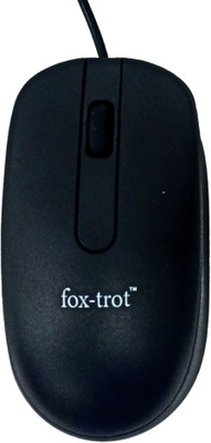 fox-trot Wired Optical Mouse, Scrolling Wheel, Plug and Play Wired Ambidextrous Optical  Gaming Mouse(USB 2.0, Black)