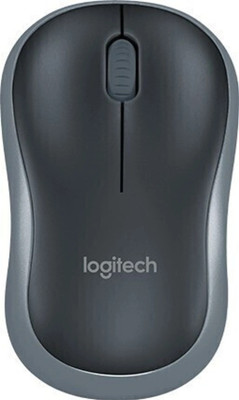 Logitech M185 Wireless Ambidextrous Optical  Gaming Mouse(USB 2.0, Black/Grey)