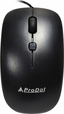 PRODOT 215 High-Performance Wired Ambidextrous Optical Mouse(USB 3.0, Black)