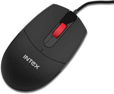 Intex GLIDE WIRED MOUSE Wired Ambidextrous Optical Mouse(USB 2.0, Black)
