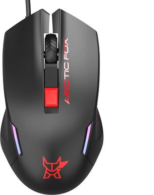 Arctic Fox Breathing Lights and DPI Upto 3600 Wired Ambidextrous Optical  Gaming Mouse(USB 3.0, Charcoal Black)