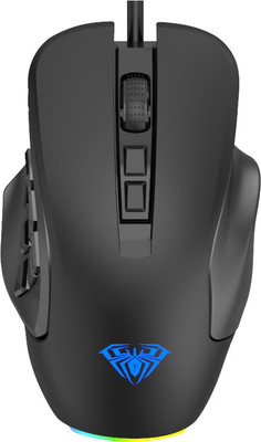 Aula H510 Gaming Mouse Wired, with 9 Side Key Programmable, RGB Backlight, 10000DPI Wired Optical  Gaming Mouse(USB 2.0, USB 3.0, Black)