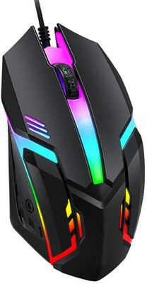 JAMUS USB Wired Gaming Mouse D1 Black, LED Backlight up to 3200 DPI, for Laptop & PC Wired Ambidextrous Optical  Gaming Mouse(USB 2.0, Black)