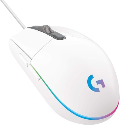 Logitech G203 LIGHTSYNC RGB 6 Button Wired Optical  Gaming Mouse(USB 2.0, White)
