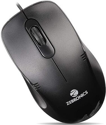 ZEBRONICS ZEB-POWER + Wired Ambidextrous Optical  Gaming Mouse(USB 3.0, Black)