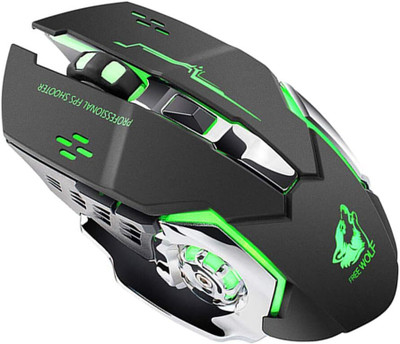 microware X8 Gaming Mouse Silent 2.4GHz 2400DPI 6 Keys Wireless Optical Mouse USB Receiver Wireless Ambidextrous Optical  Gaming Mouse  with Bluetooth(2.4GHz Wireless, White)