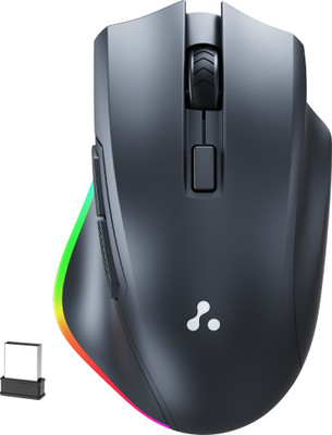 Ambrane SliQ Glow+ Wireless Right Handed Optical Mouse  with Bluetooth(Bluetooth, 2.4GHz Wireless, Black)