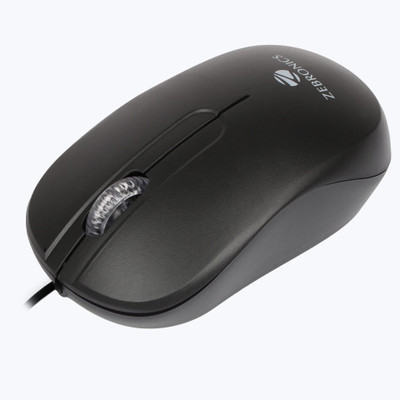 ZEBRONICS Sprint Wired Ambidextrous Optical Mouse(USB 2.0, Black)