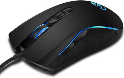 LoomTree 7-Button Wired USB Optical Mouse with LED Back Light for PC, Mac, Desktop, Wired Ambidextrous Optical  Gaming Mouse(USB 2.0, Black)