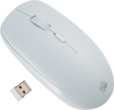 ZEBRONICS ZEB-LEOPARD,2.4GHz Wireless, Nano Receiver, 4 Buttons, Upto 1600 DPI (Blue) Wireless Ambidextrous Optical Mouse(2.4GHz Wireless, Blue)