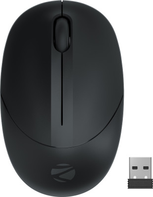 ZEBRONICS Panther Wireless Ambidextrous Optical Mouse Wireless Mouse, 1600DPI, Silent Ergonomic, Power Saving Precision(2.4GHz Wireless, Black)
