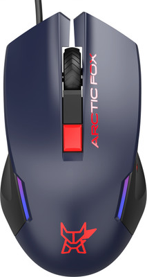 Arctic Fox Breathing Lights and DPI Upto 3600 Wired Ambidextrous Optical  Gaming Mouse(USB 3.0, Deep Navy Blue)