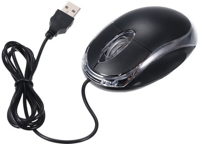 SOJUBA Mouse USB optical wired Mouse for Laptop, Mouse for Computer, Mouse for Desktop Wired Ambidextrous Optical  Gaming Mouse(USB 2.0, Black)