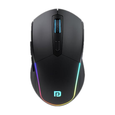 Portronics Toad One Ambidextrous Optical Mouse Rechargeable with 6 Buttons, RGB Lights(2.4GHz Wireless, Bluetooth, Black)