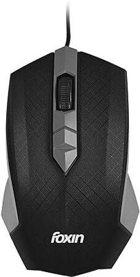 Foxin Smart | High Resolution 800 DPI | Wired Ambidextrous Optical Mouse(USB 2.0, Black)