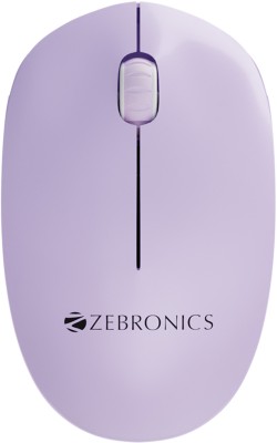 ZEBRONICS CHEETAH Wireless mouse with 1600 DPI,High accuracy,3 buttons,comfortable design Wireless Optical Mouse(USB 2.0, Purple)