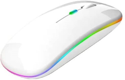 MARS Wireless Gaming Mouse 2.4GHz Rechargeable Silent Optical Mouse with USBReceiver Wireless Optical  Gaming Mouse(2.4GHz Wireless, White)
