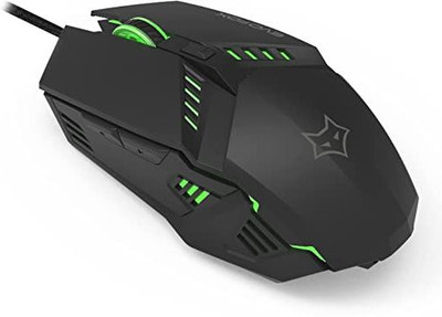 SRI USB Wired Gaming Mouse with Upto 3600 DPI Gaming Sensor Wired Hybrid  Gaming Mouse(2.4GHz Wireless, Black)