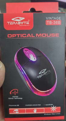 Koilakh Devi Enterprises TB -36B Worried Optical Mause Wired Ambidextrous Optical Mouse(USB 3.0, USB 2.0, Black)