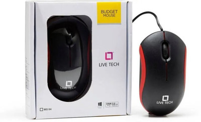 Live Tech MS-04 Wired Ambidextrous Optical Mouse(USB 2.0, Multicolor)