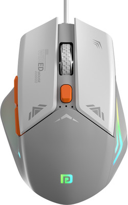 Portronics Vader Gaming Mouse with 6 Buttons, Thumb Support, RGB Lights, Max 6400 DPI Wired Ambidextrous Optical  Gaming Mouse(USB 2.0, Grey)