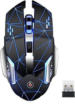 MahavirTraderss Bluetooth 5.1 + 2.4 Ghz Wireless Gaming 7D Buttons Mouse, 3 DPI Modes Wireless Hybrid  Gaming Mouse(2.4GHz Wireless, Black, Blue)