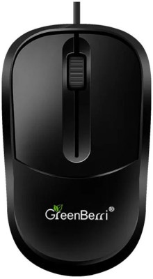 GREENBERRI GB100 Wired Optical Mouse(USB 2.0, USB 3.0, Black)