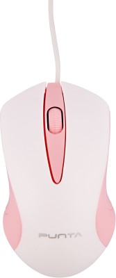 Punta Ergonomic High Precision Optical Touch Mouse For Computers, Laptop Wired Touch  Gaming Mouse(USB 2.0, Pink)