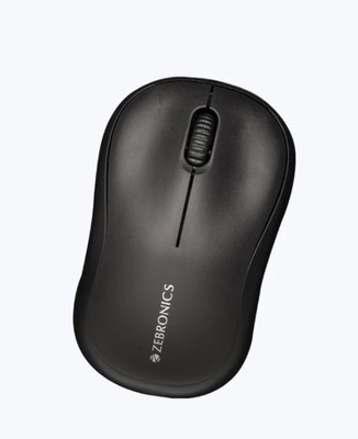 ZEBRONICS Zeb-Comfort,Accurate optical sensor,Ergonomic design Wired Ambidextrous Mechanical Mouse(USB 2.0, Black)