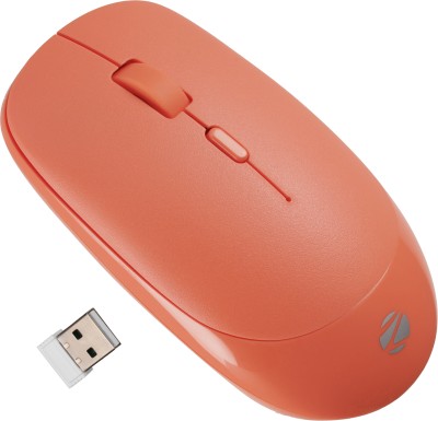 ZEBRONICS ZEB-LEOPARD,2.4GHz Wireless, Nano Receiver, 4 Buttons, Upto 1600 DPI (Orange) Wireless Optical Mouse(2.4GHz Wireless, Orange)