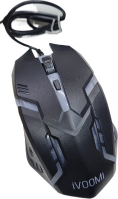 RIZWAN ROBOT Wired Ambidextrous Optical Mouse(USB 2.0, Black)
