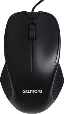Gizmore GIZ-M002 Wired Ambidextrous Optical Mouse(USB 2.0, Black)